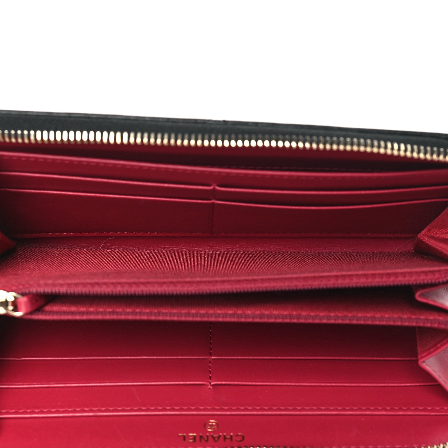 Chanel Lambskin Quilted 19 Long Zipped Around Wallet Black 5 of 10