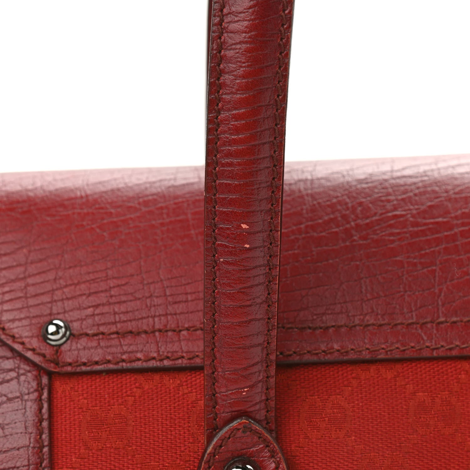 Gucci Monogram Bamboo Bullet Bag Red 9 of 11
