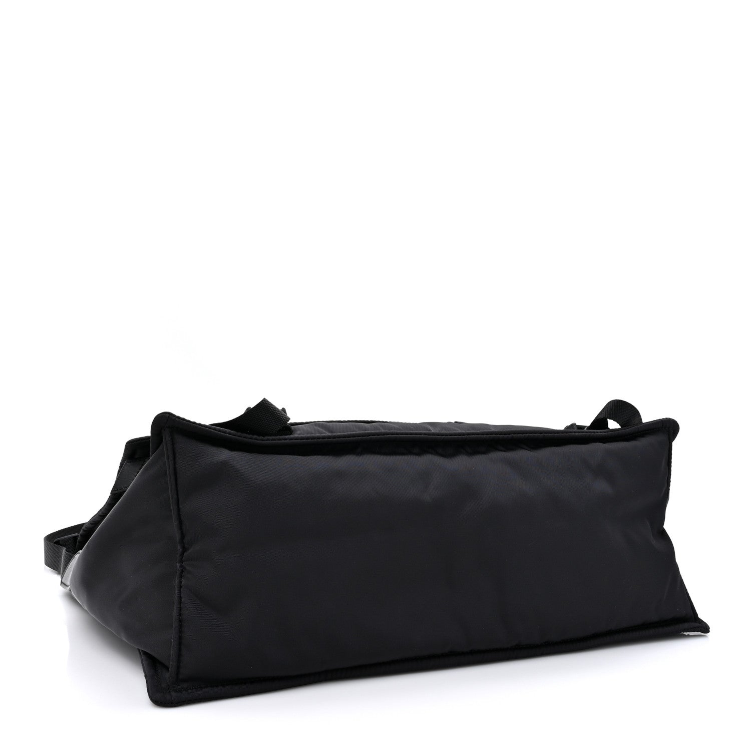 Prada Tessuto Nylon Saffiano Logo Messenger Bag Black 4 of 9