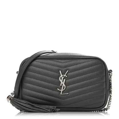 Saint Laurent Grain De Poudre Matelasse Monogram Mini Lou Camera Bag Asphalt 1 of 4