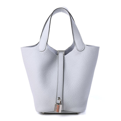 Hermes Taurillon Clemence Picotin Lock 18 PM Bleu Pale 1 of 4