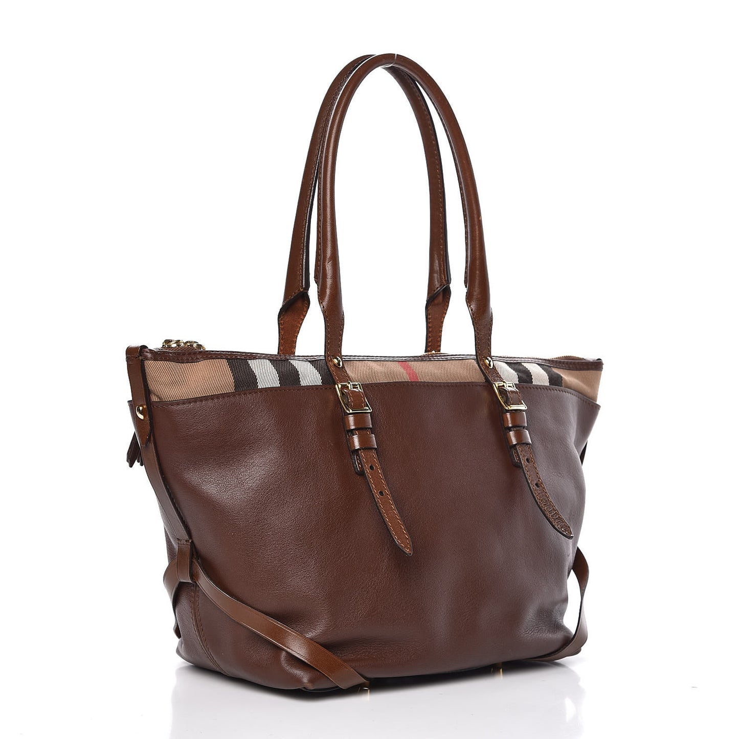 Calfskin House Check Small Salisbury Tote Brown