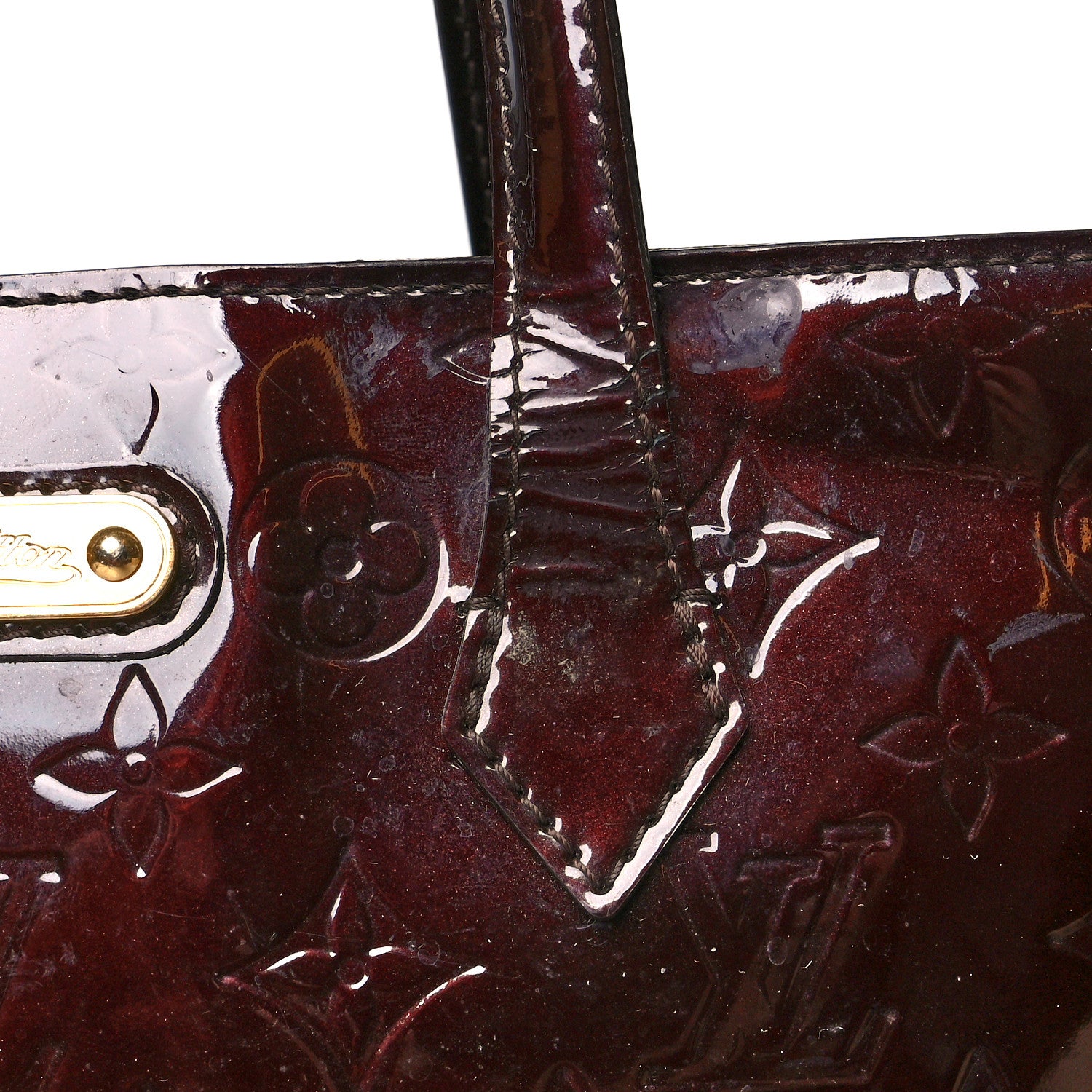 Louis Vuitton Vernis Wilshire MM Amarante 11 of 15