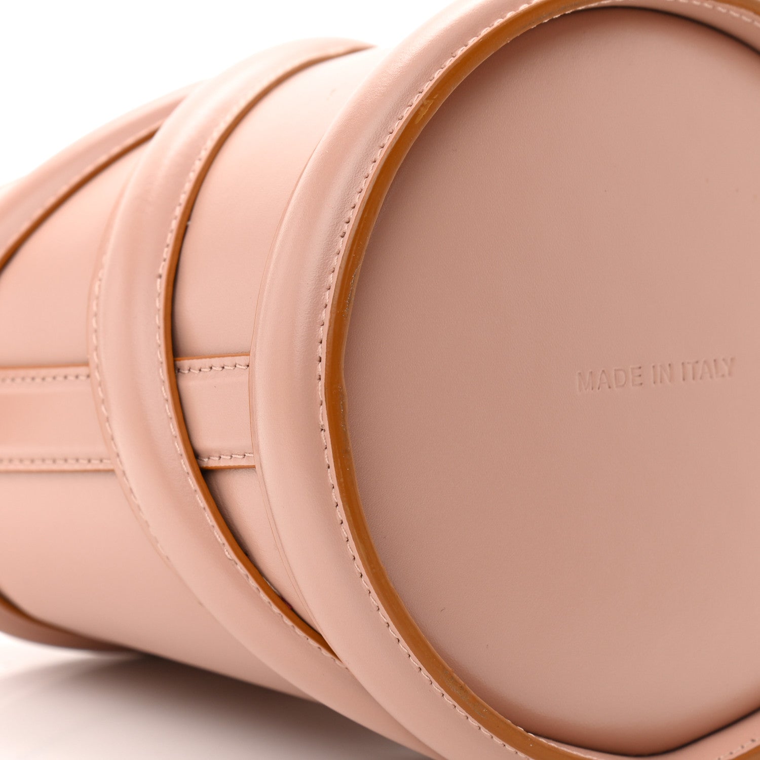Alexander McQueen Calfskin Mini Curve Bucket Bag Nude 7 of 8