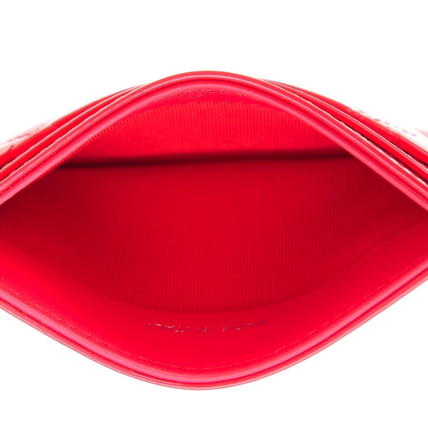 Chanel Patent Calfskin Quilted Card Holder Coral 5 of 8