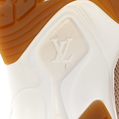 Louis Vuitton Patent Calfskin Technical Mesh Monogram Run 55 Sneakers 39 Beige Pink White 8 of 8