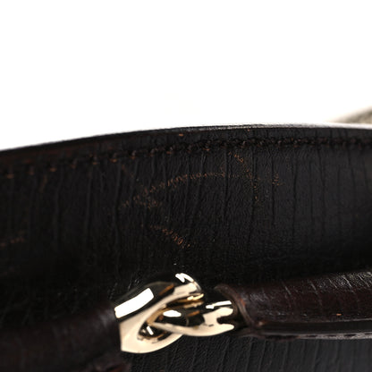 Gucci Monogram Medium Horsebit Chain Hobo Dark Brown 10 of 10