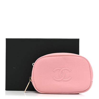 Chanel Goatskin CC Cosmetic Case Light Pink 9 of 9