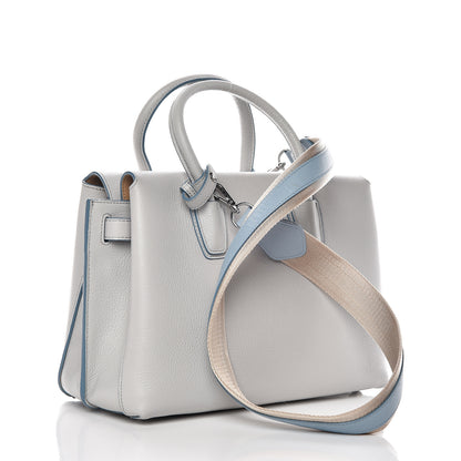MCM Grained Calfskin Medium Milla Tote Whisper Grey 3 of 14