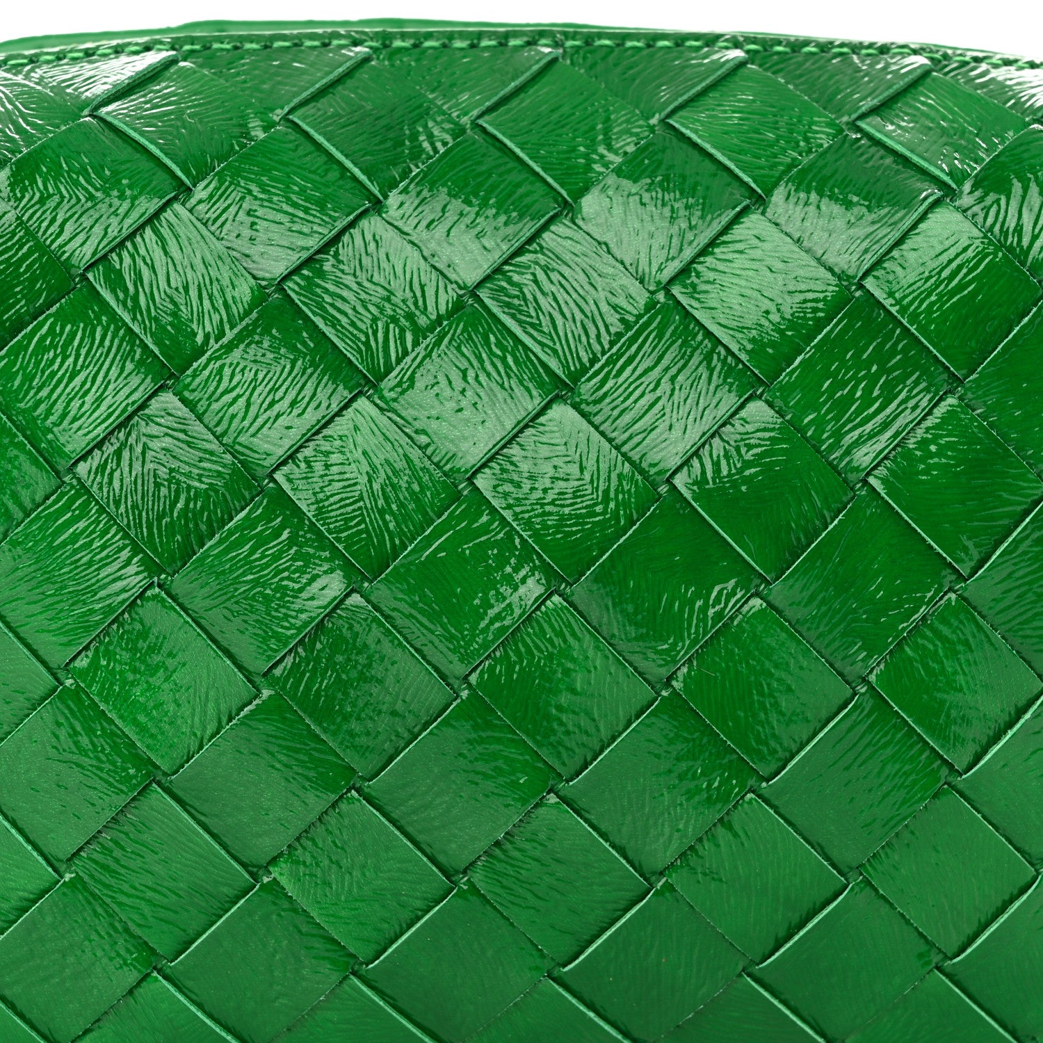 Bottega Veneta Patent Nappa Intrecciato Mini Loop Camera Bag Green 7 of 11