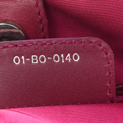 Christian Dior Coated Canvas Cannage Medium Panarea Tote Raspberry 6 of 11