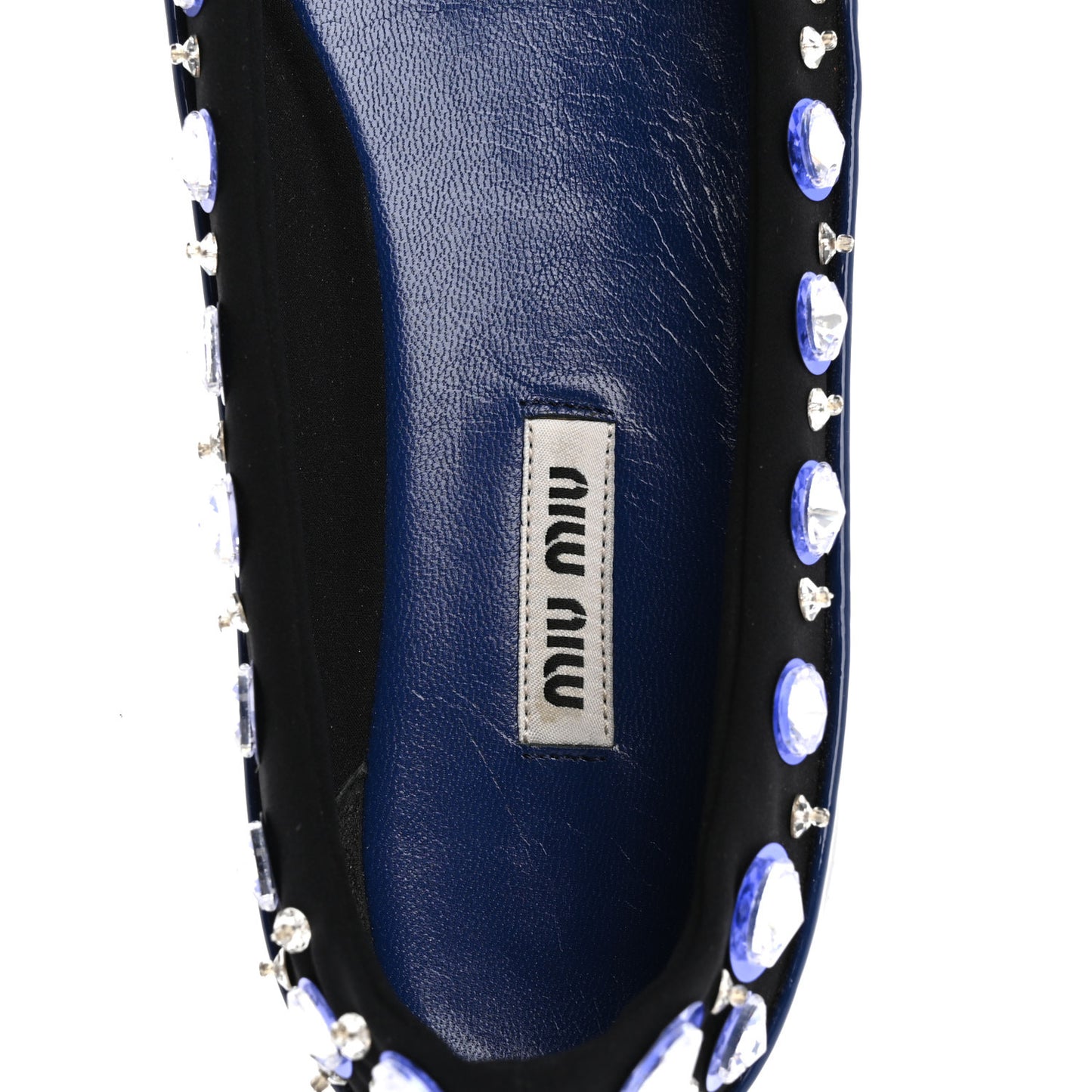 Patent Sequin Beaded Flats 35.5 Blue