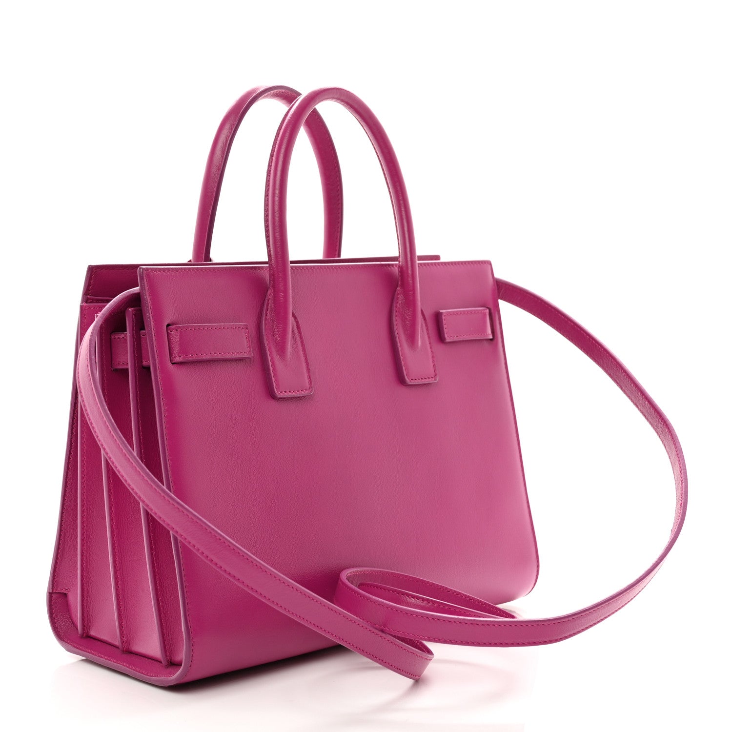Saint Laurent Calfskin Baby Sac De Jour Fuchsia 3 of 9