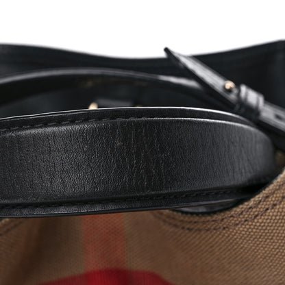 Burberry Canvas Mega Check Medium Ashby Hobo Black 22 of 24