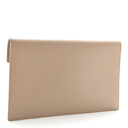 Saint Laurent Grain De Poudre Uptown Pouch Dark Beige 3 of 6