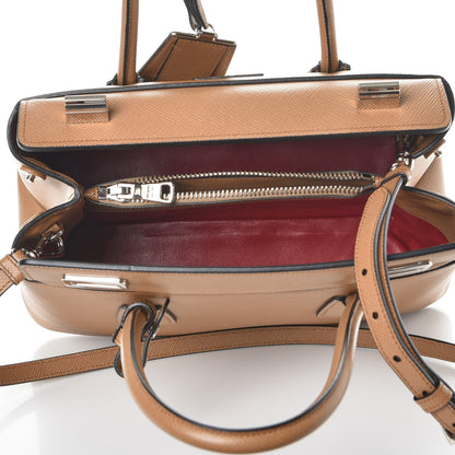 Prada Saffiano Cuir Twin Tote Caramel 7 of 11