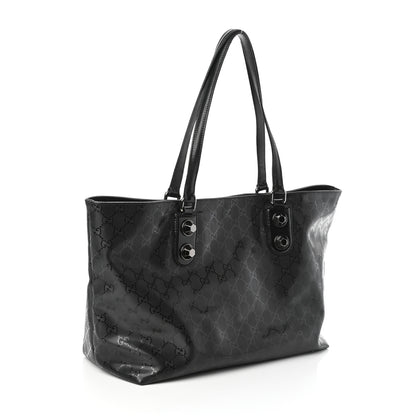 Gucci Imprime Monogram Medium Studded Tote Black 3 of 9