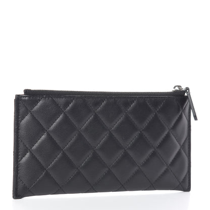 Chanel Lambskin Quilted Classic Zip Pouch Black 3 of 7