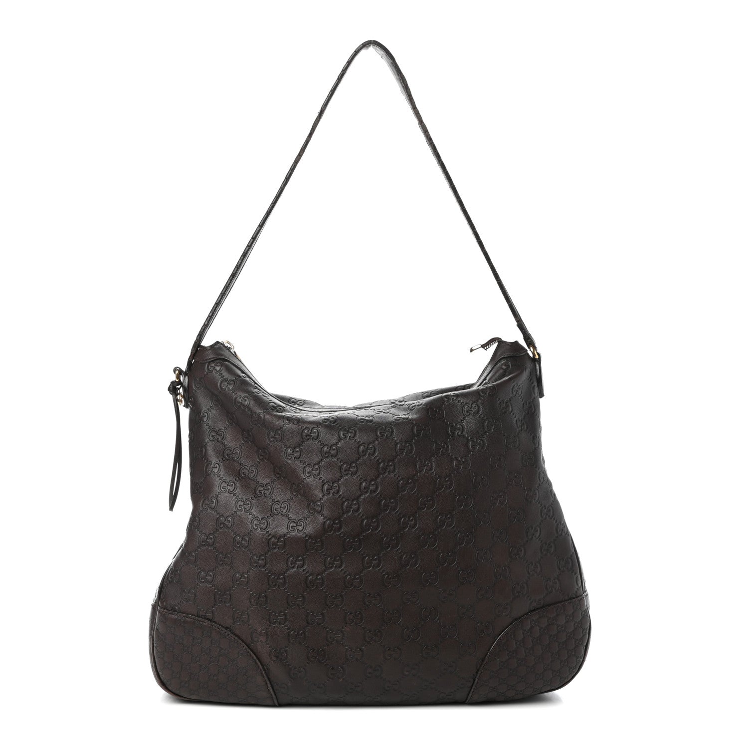Gucci Guccissima Large Bree Hobo Dark Brown 1 of 12