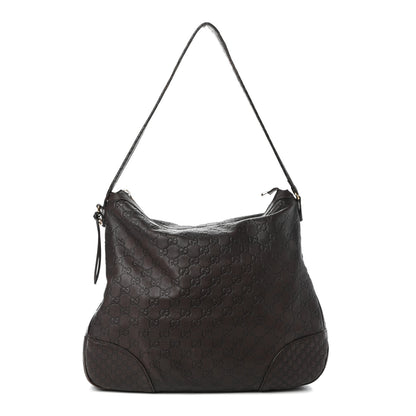 Gucci Guccissima Large Bree Hobo Dark Brown 1 of 12