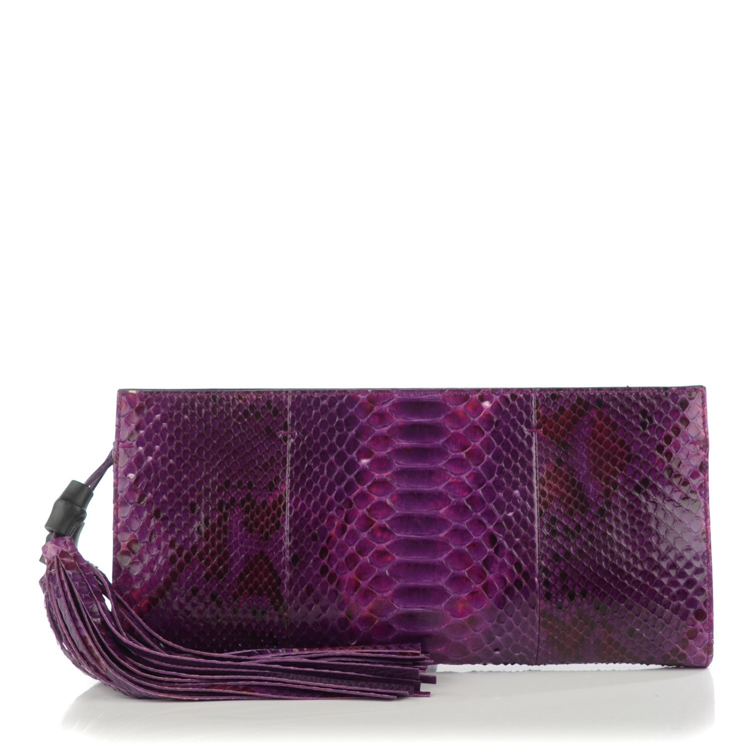 Gucci Python Small Nouveau Clutch Purple 1 of 9
