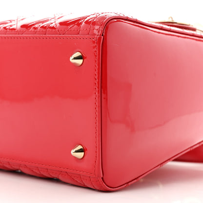 Christian Dior Patent Cannage Medium Lady Dior Red 10 of 10