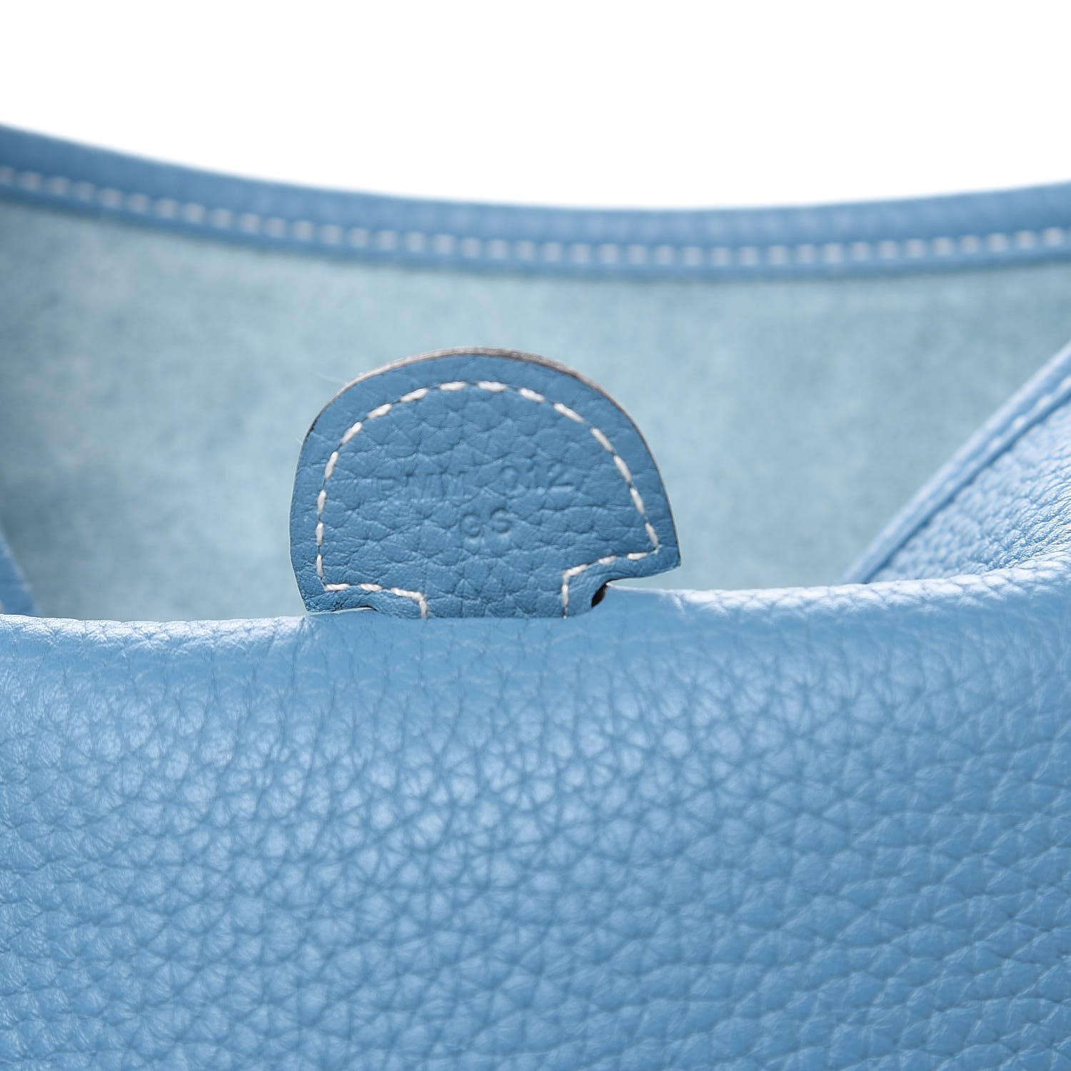 Hermes Taurillon Clemence Evelyne III PM Blue Jean 7 of 10