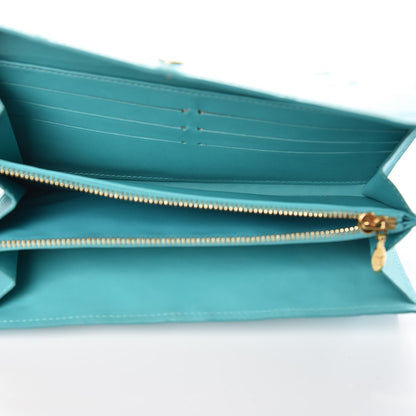 Louis Vuitton Vernis Sarah Wallet Blue Lagon 6 of 26
