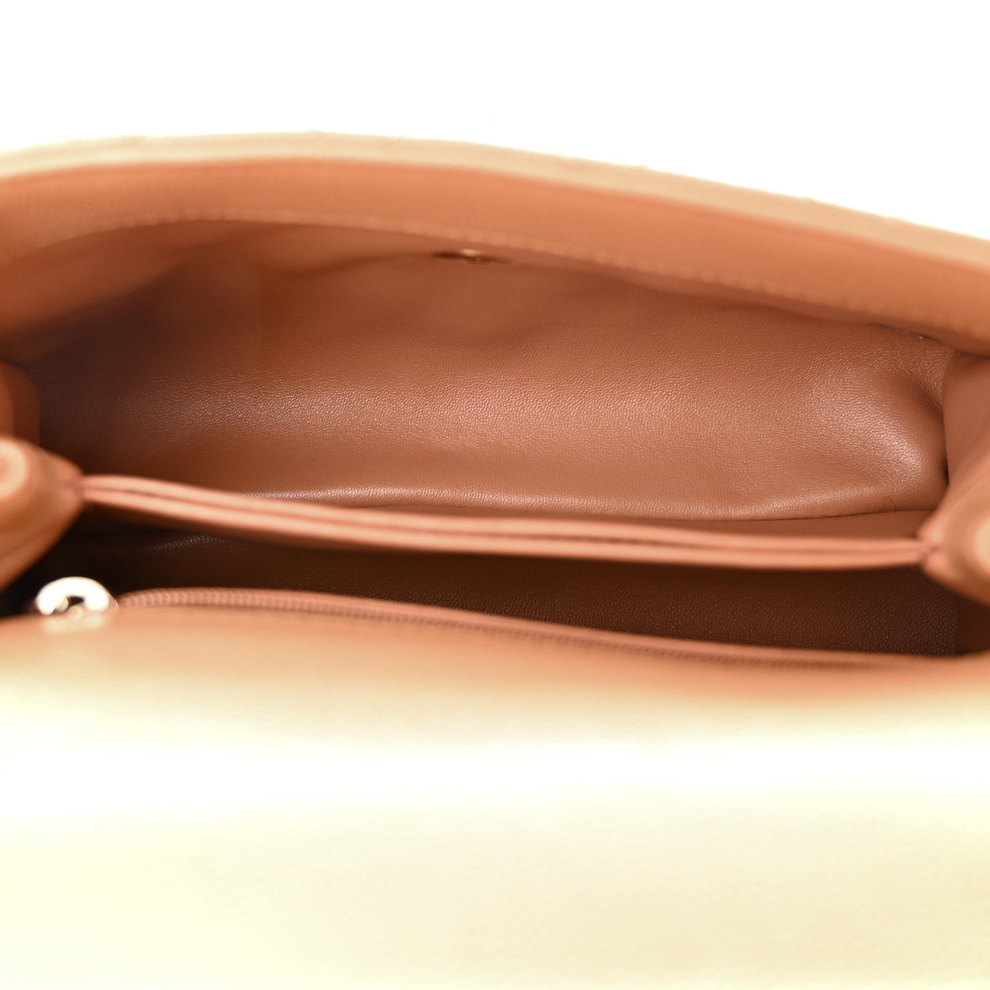 Caviar Quilted Mini Coco Handle Flap Brown