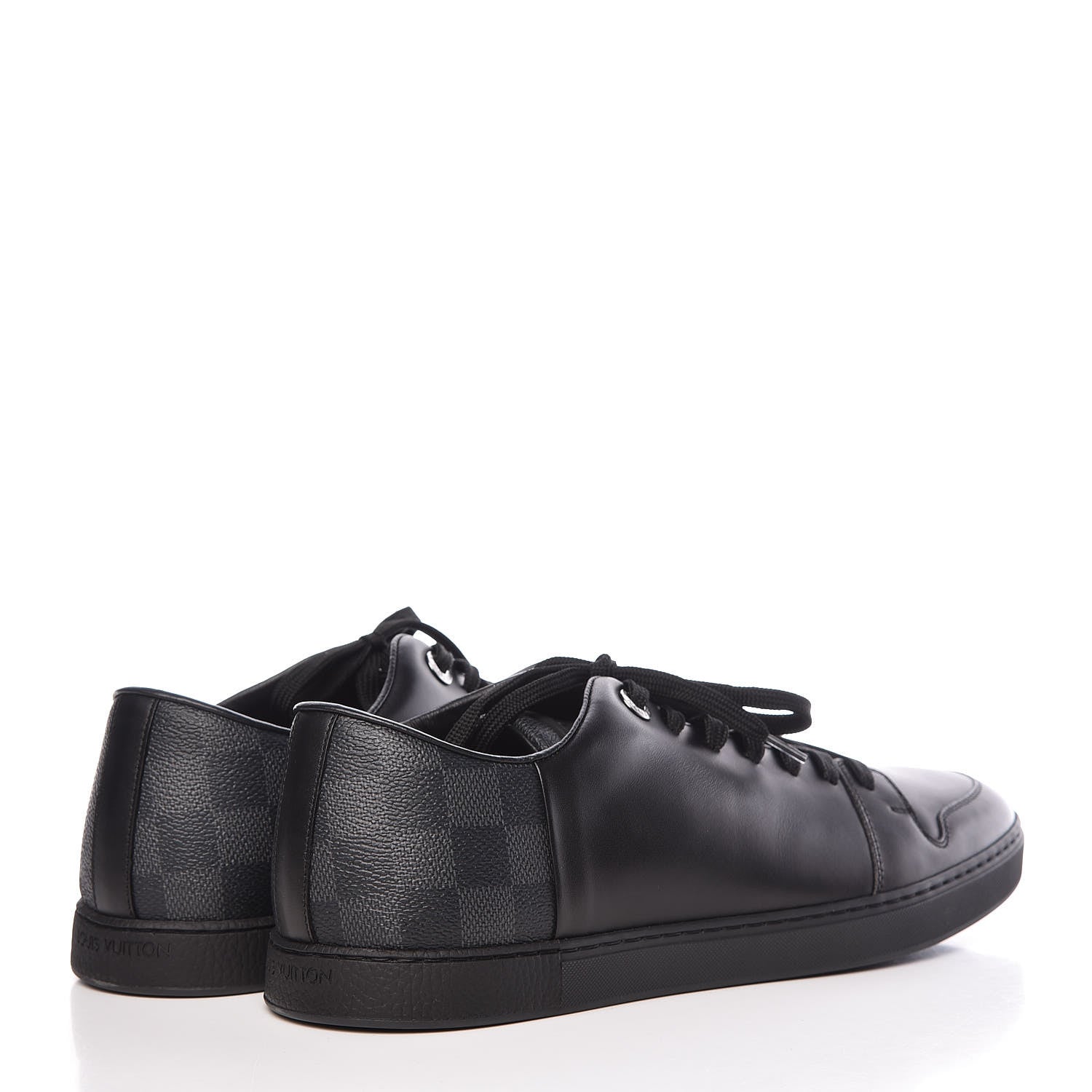 Louis Vuitton Calfskin Damier Graphite Line Up Sneaker 7.5 Black 4 of 10
