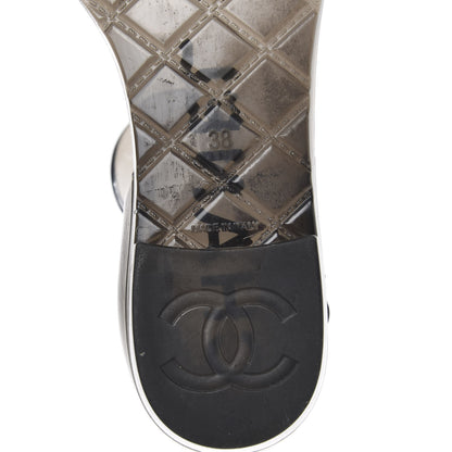 Chanel Jelly Camellia CC Sandals 38 Grey 7 of 7
