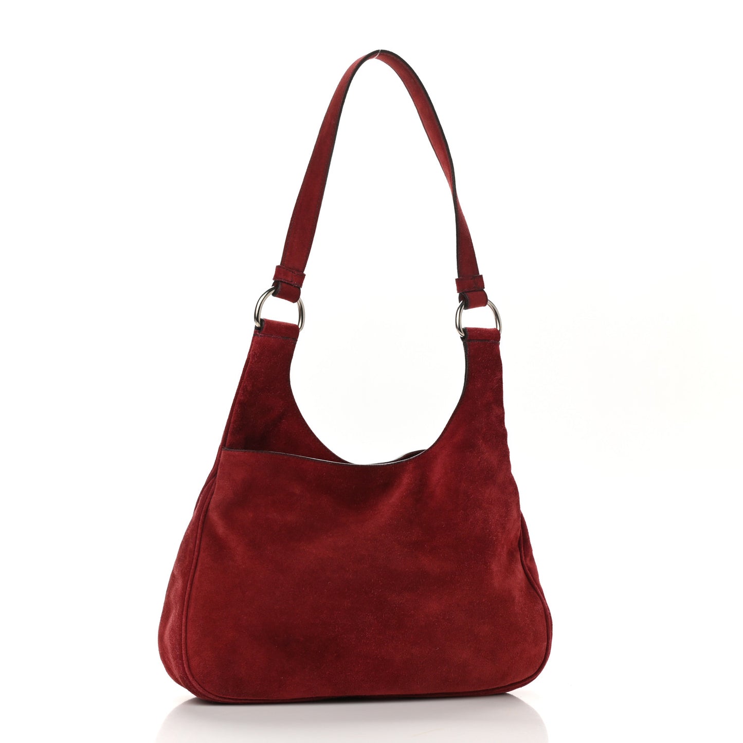 Suede Hobo Cerise