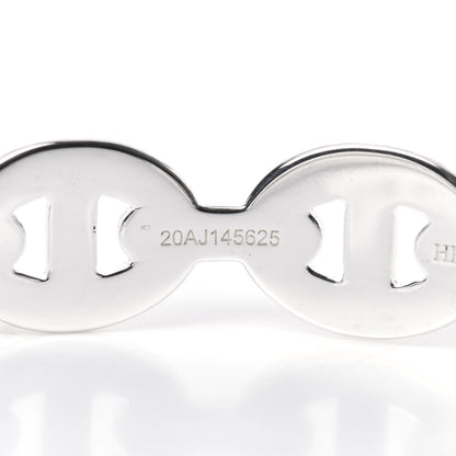 Hermes Sterling Silver MM Chaine d'Ancre Enchainee Cuff Bracelet SH 4 of 7