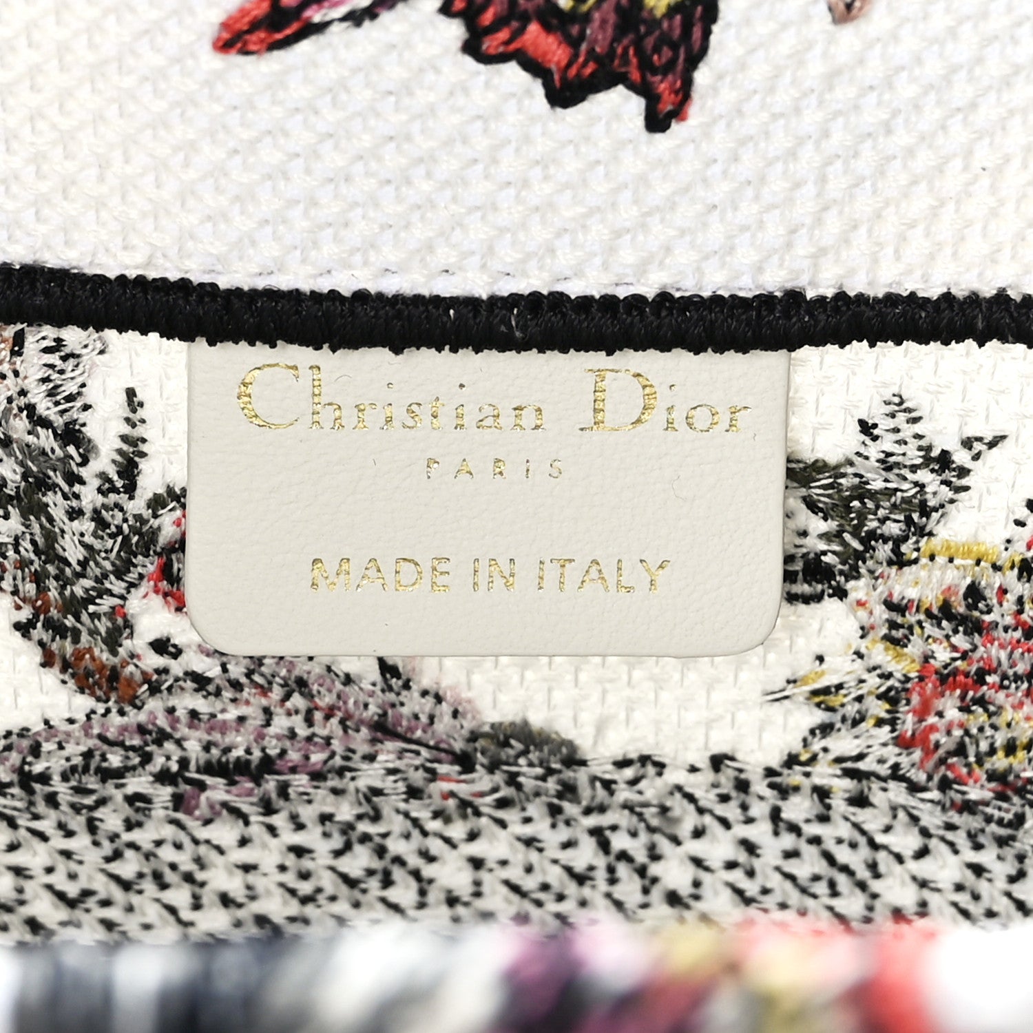 Christian Dior Canvas Jardin Botanique Embroidered Small Book Tote Multicolor 6 of 9