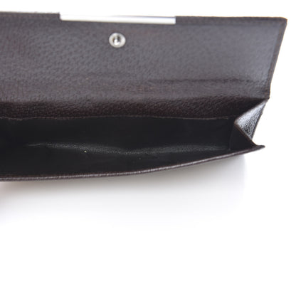 Gucci Monogram Metal Bar Continental Flap Wallet Beige Ebony Dark Brown 4 of 13