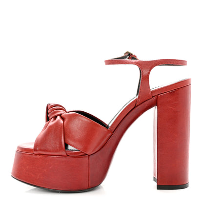 Saint Laurent Vendome Bianca 85 Platform Sandals 37.5 Pomerol 1 of 11