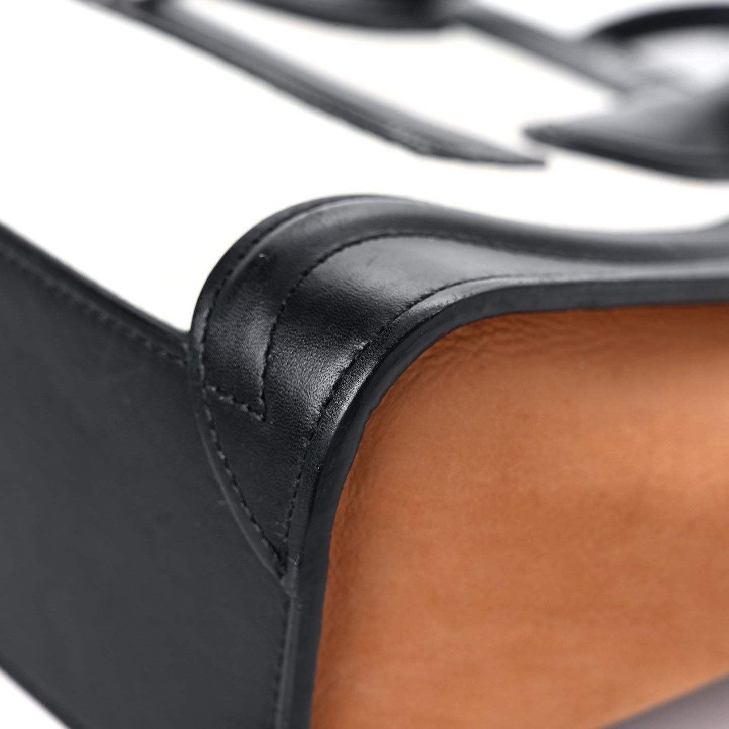 Smooth Drummed Calfskin Nano Tri-Color Luggage White
