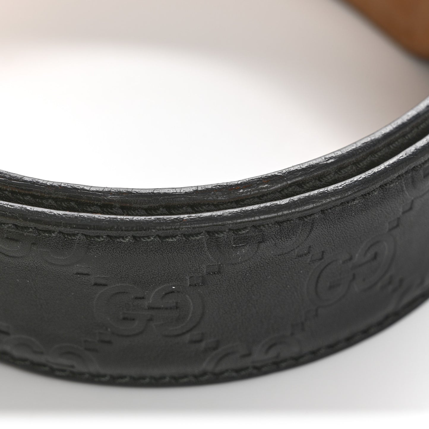 Guccissima Signature Interlocking G Belt 100 40 Black
