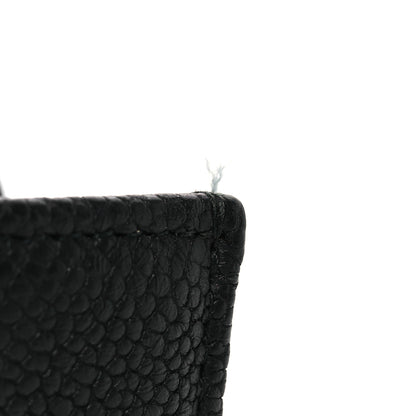 Chanel Caviar Quilted Thread CC Compact Flap Wallet Black 13 of 14