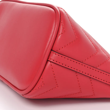 Gucci Calfskin Matelasse Chevron GG Marmont Sling Shoulder Bag Rosso 10 of 10