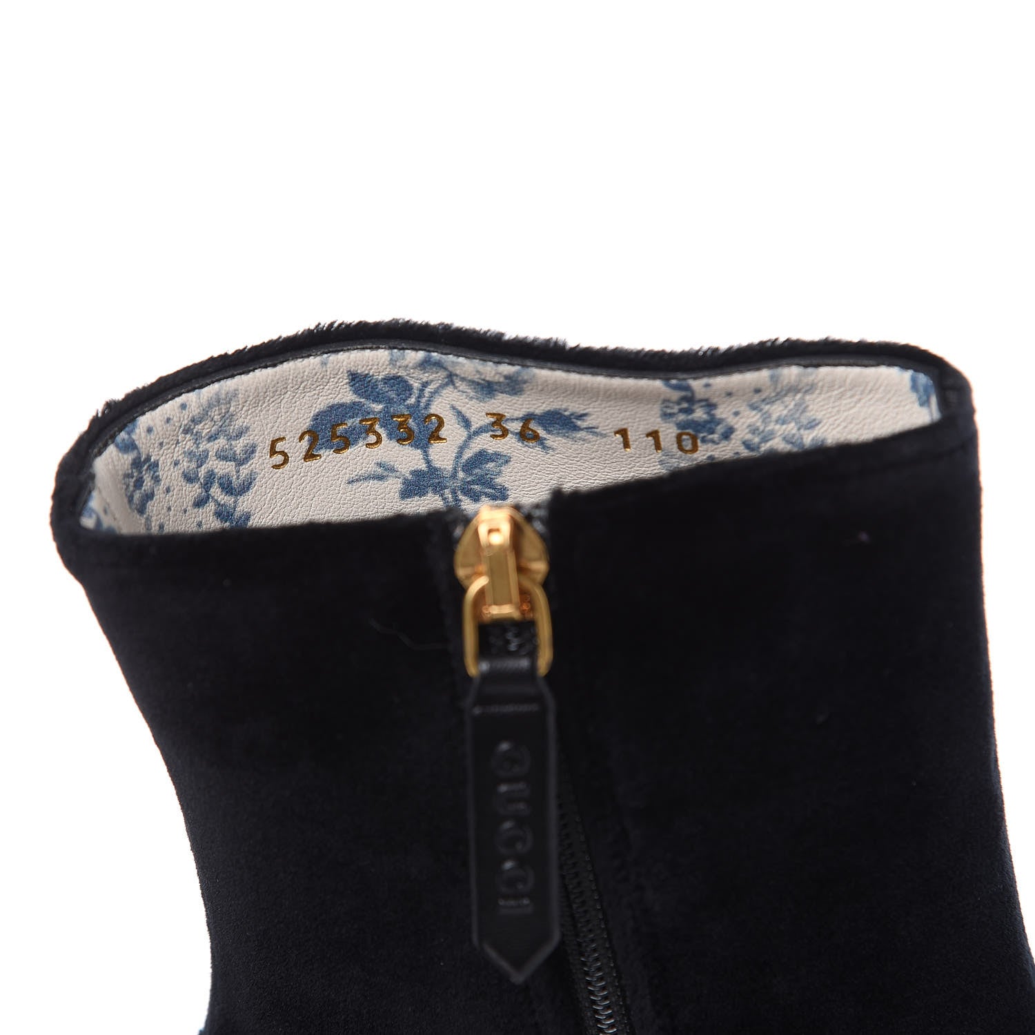 Gucci Softy Velvet Malaga Kid GG Victoire 55mm Ankle Boots 36 Black 6 of 8