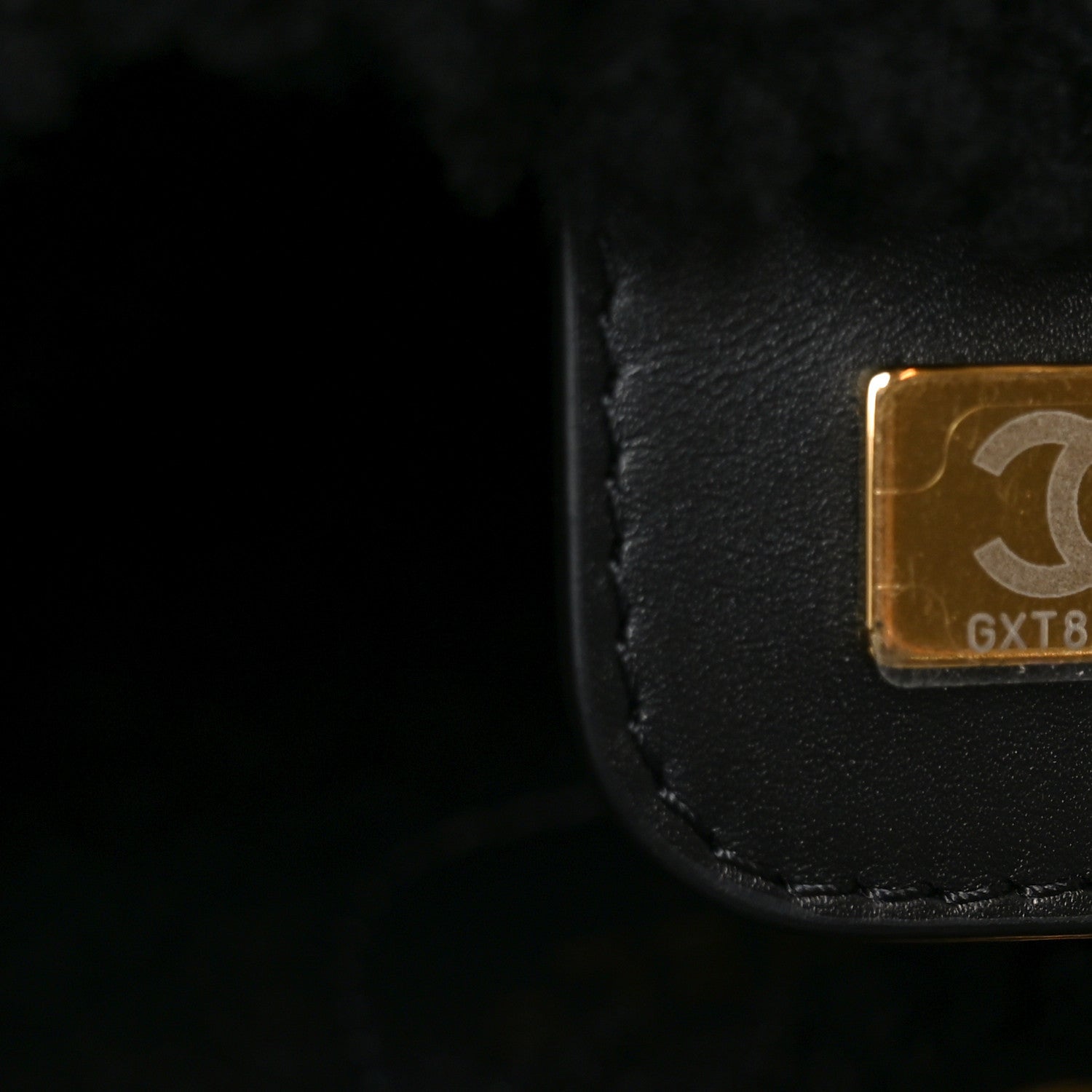 Chanel Aged Lambskin Shearling Quilted Small Chanel 22 Black 8 of 11