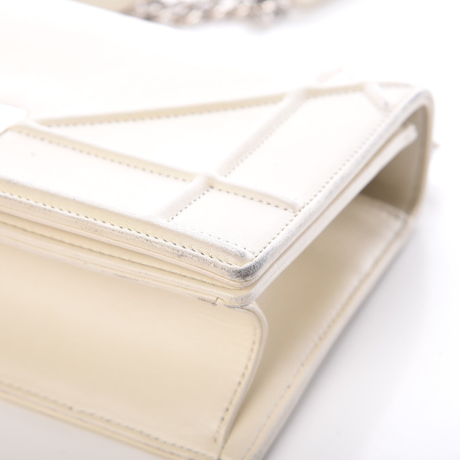 Christian Dior Calfskin Small Diorama Flap Bag Off White 11 of 15