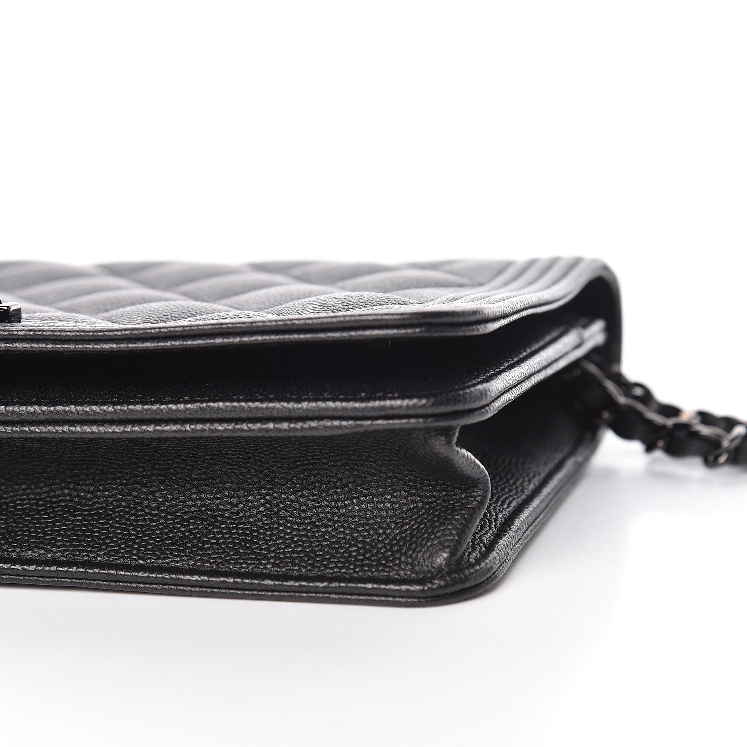 Chanel Caviar Quilted Boy Wallet On Chain WOC So Black 6 of 14