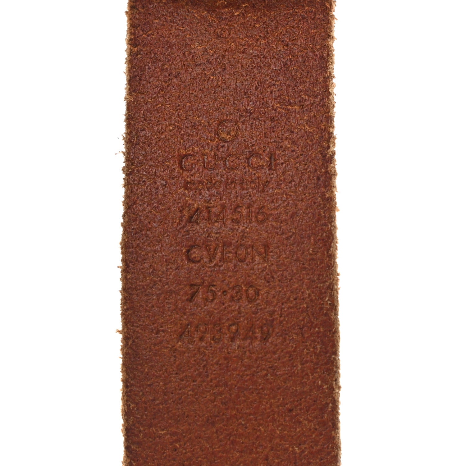Gucci Cuoio Toscano Nickel Double G 30mm Belt 75 30 Cuir 5 of 6