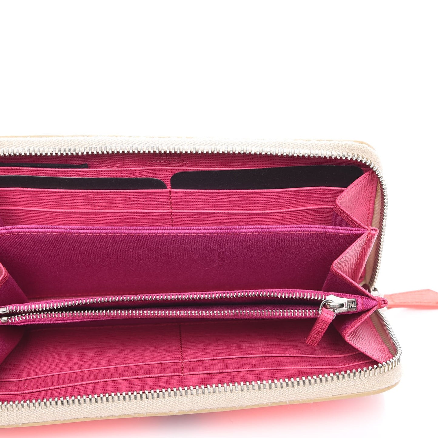 Vitello Elite Crystal Eye Monster Zip Around Wallet Bellini Multicolor