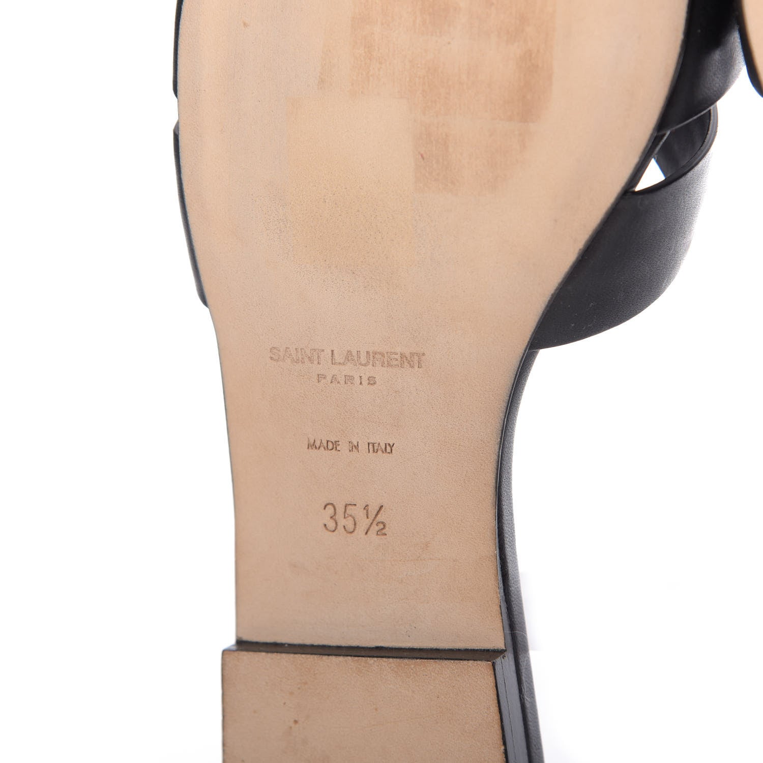 Saint Laurent Calfskin Nu Pied 05 Slide Sandals 35.5 Black 7 of 12