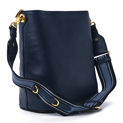 Prada Vitello Phenix Logo Hobo Baltico 3 of 11