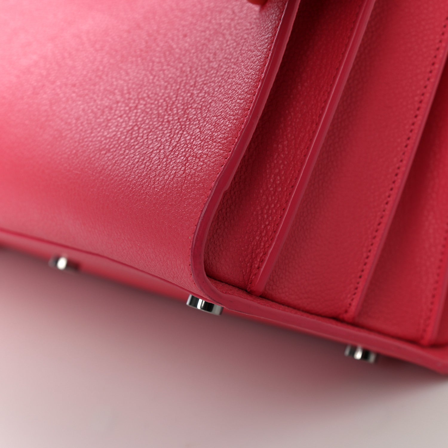 Saint Laurent Grained Calfskin Small Sac De Jour Rose Clair 9 of 12