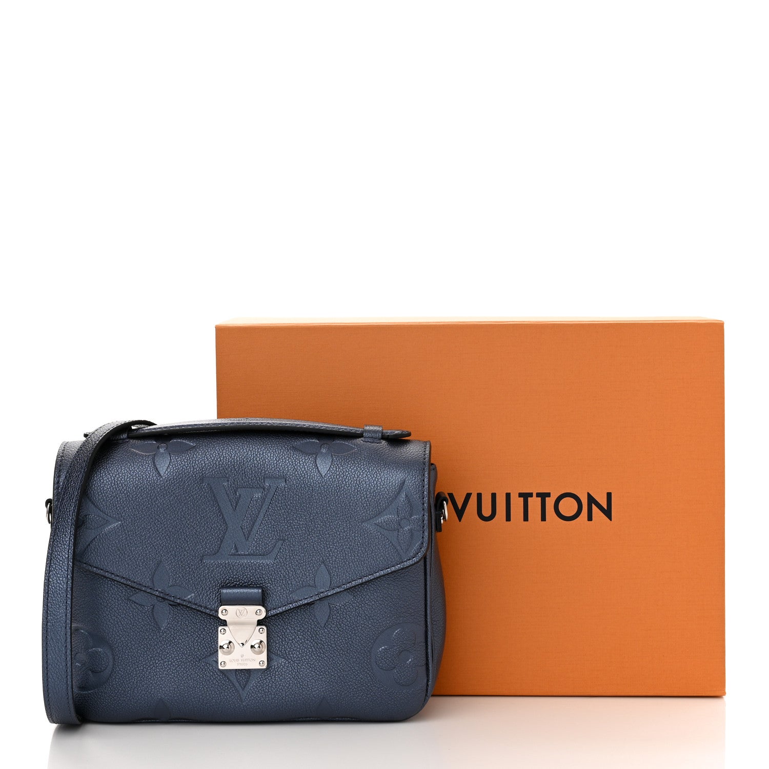 Louis Vuitton Metallic Empreinte Monogram Giant Pochette Metis Navy Nacre 10 of 10